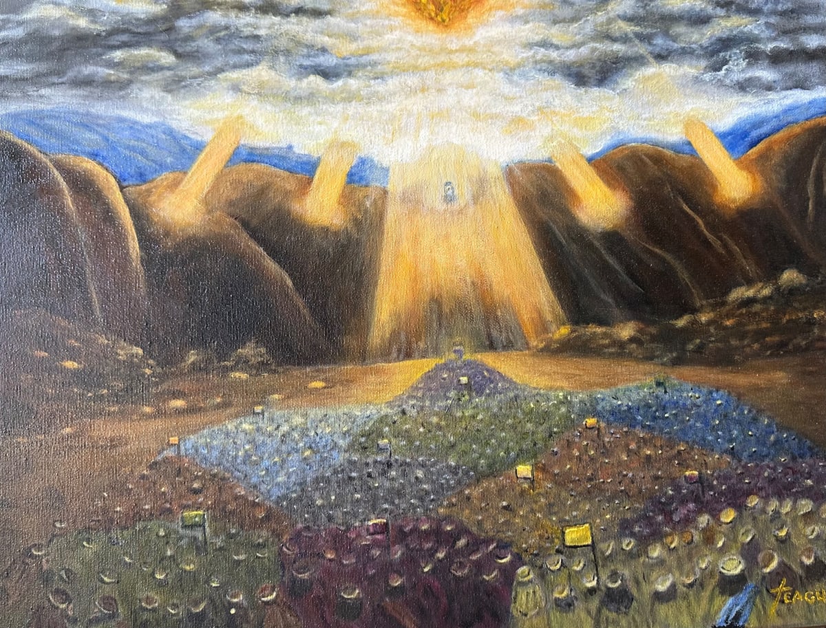 MOSAIC COVENANT - Moses On Mt Sinai by Peggy Teague  Image: Moses On Mt Sinai