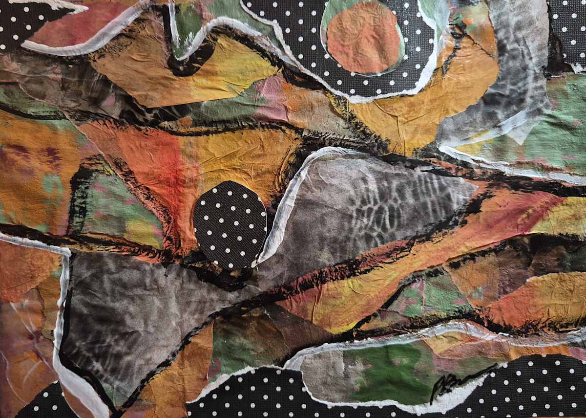 It Fell From the Sky by J. Patrick Bowman  Image: 8.5"x11.5" Original Collage Matted to 12"x16"