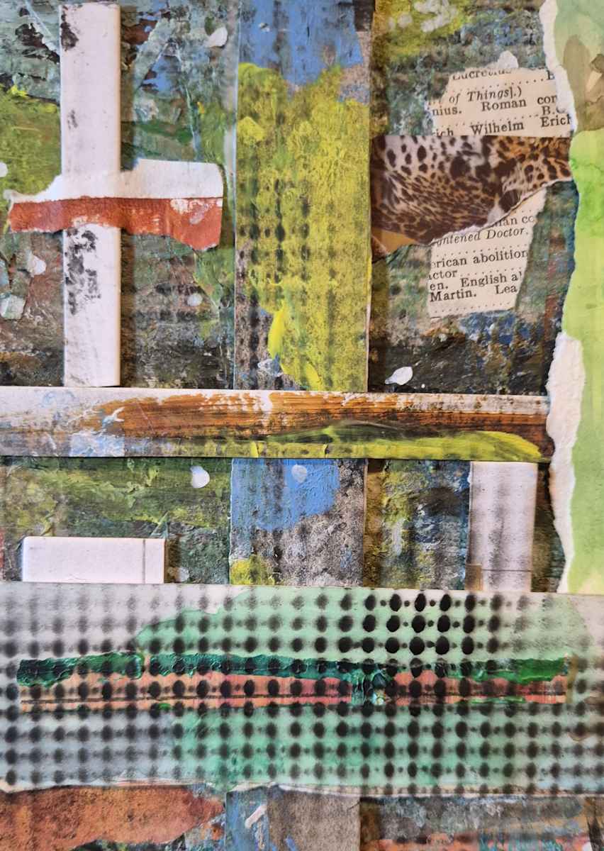 Captivity 2 by J. Patrick Bowman  Image: 7"x5" original collage matted to 10"x8"