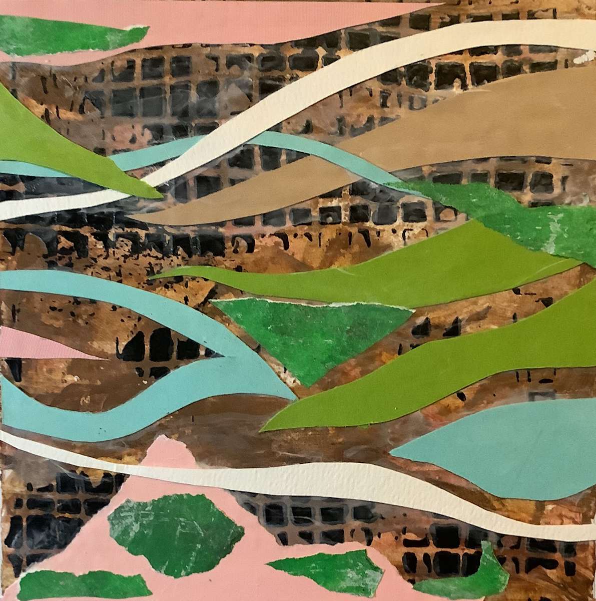 Cross Currents by J. Patrick Bowman  Image: 8"x8"  matted to 12'x12"