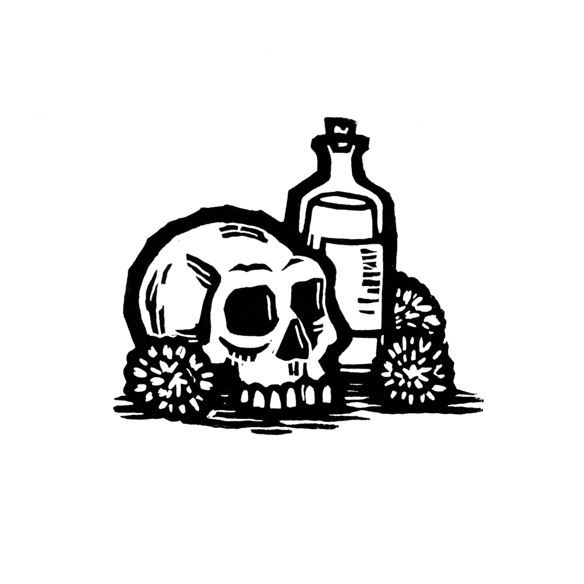 Skull & Bottle by Jenn Rodriguez 
