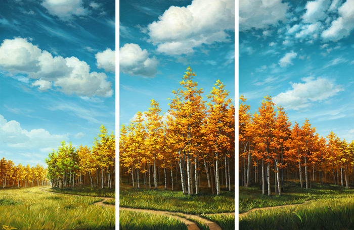 Aspen Grove (triptych) 