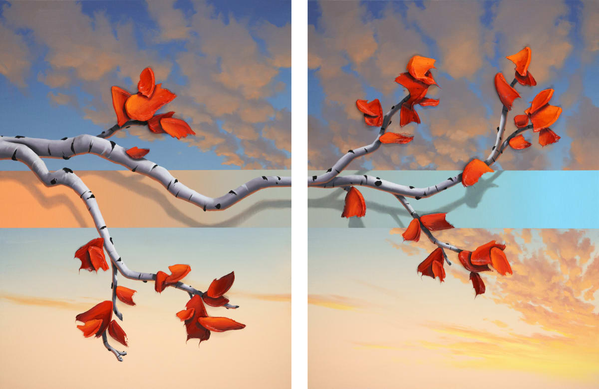 Sunset Bloom (Diptych) 