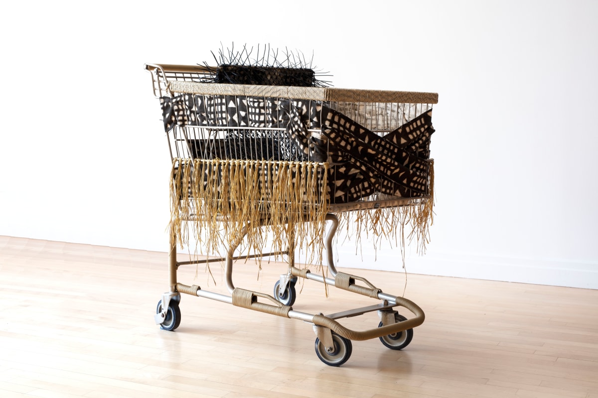 Appropriation Mud Cloth Baggage Cart by Theda Sandiford 