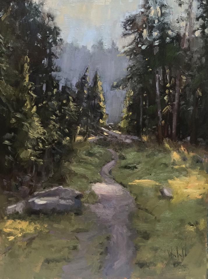 Last Light in Forest by Beth Winfield 