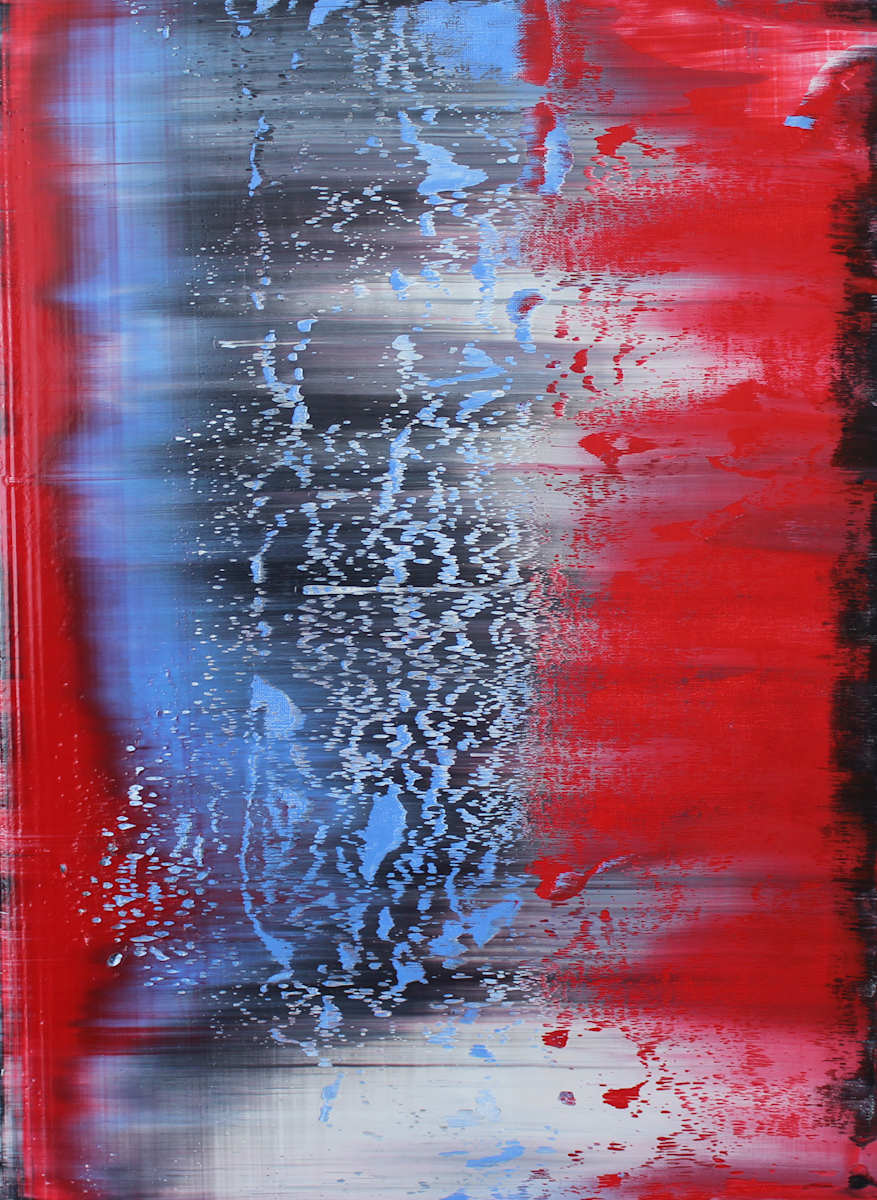 Black Red Blue Abstract II by Harry Moody 