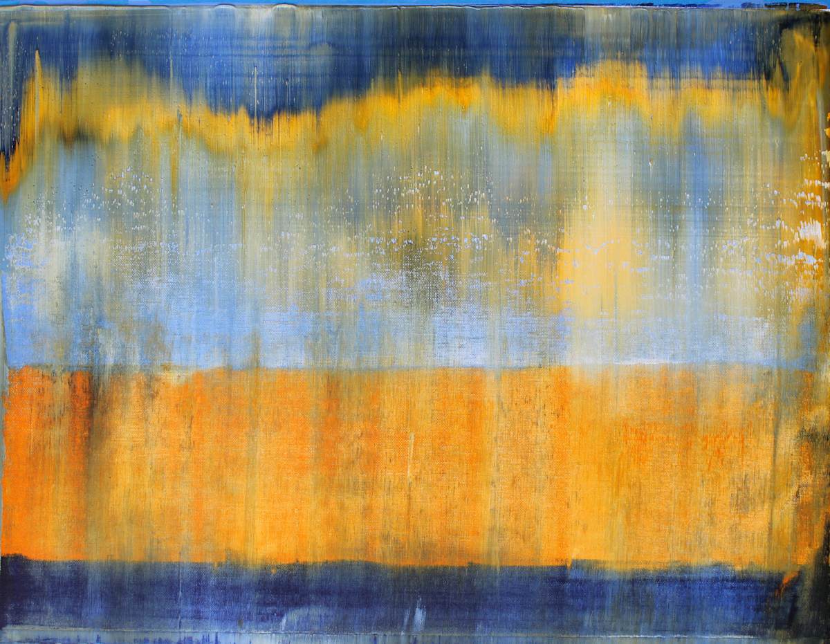 blue abstract horizen by Harry Moody 