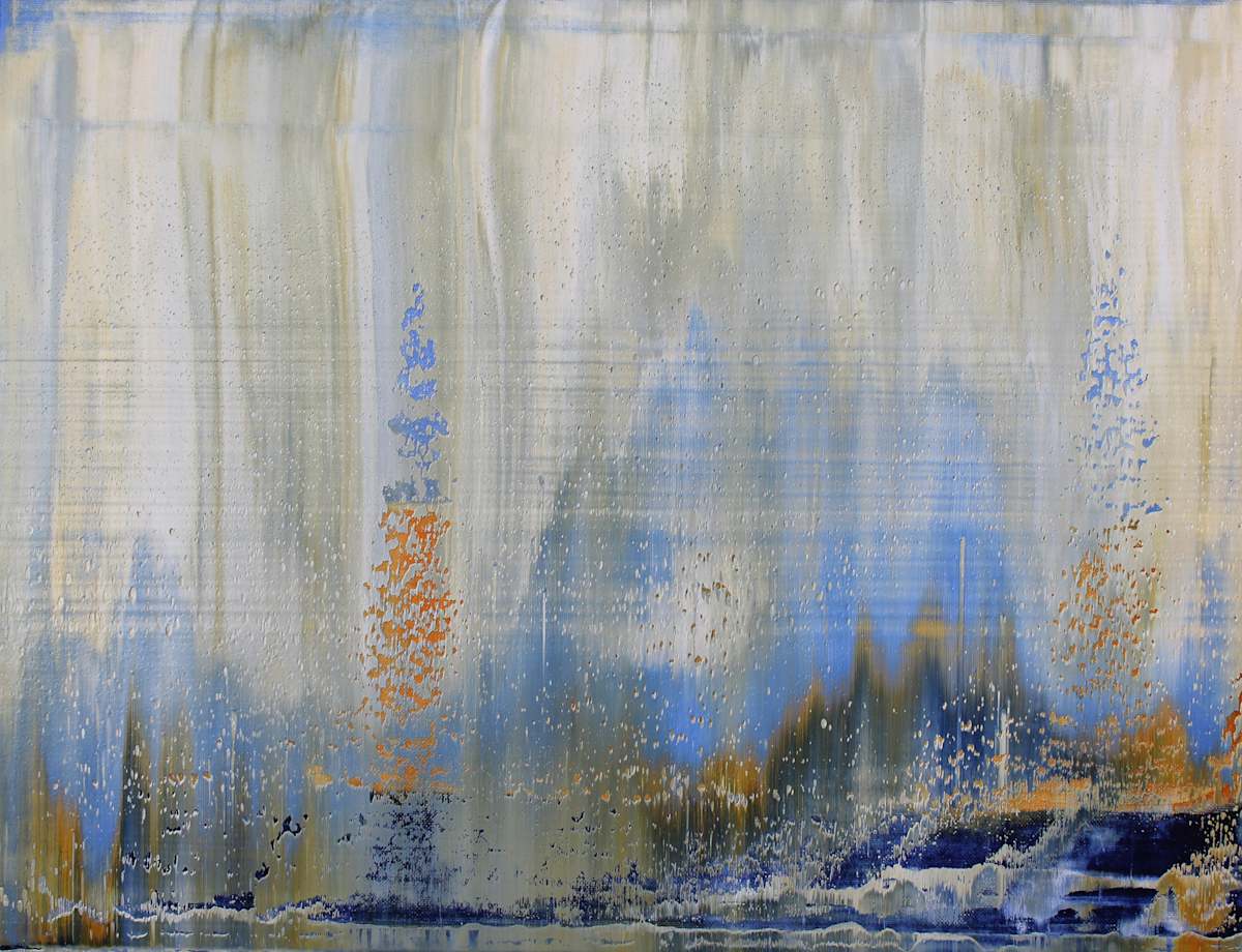 blue abstract horizen by Harry Moody 