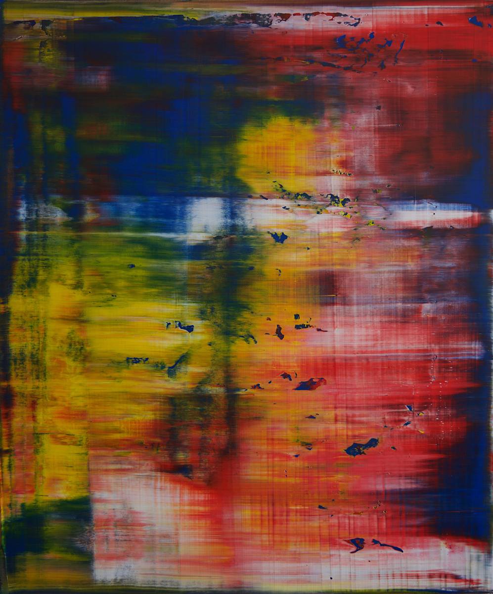 abstract red white yellow 1 by Harry Moody 
