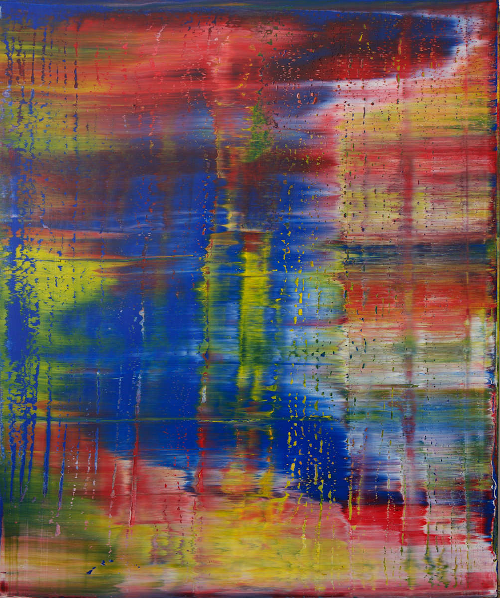 abstract red white yellow 4 by Harry Moody 