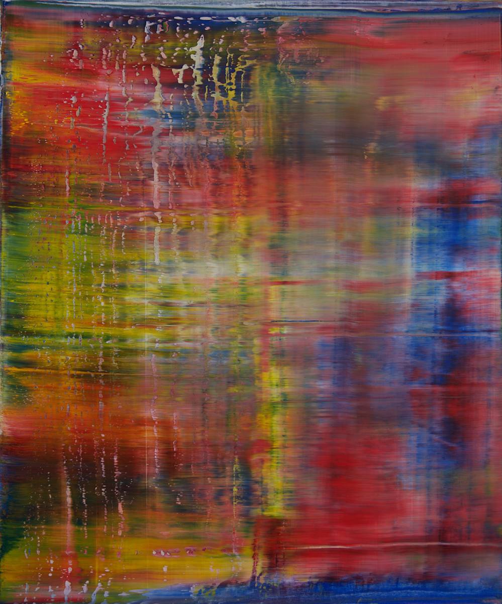 abstract red white yellow 5 by Harry Moody 