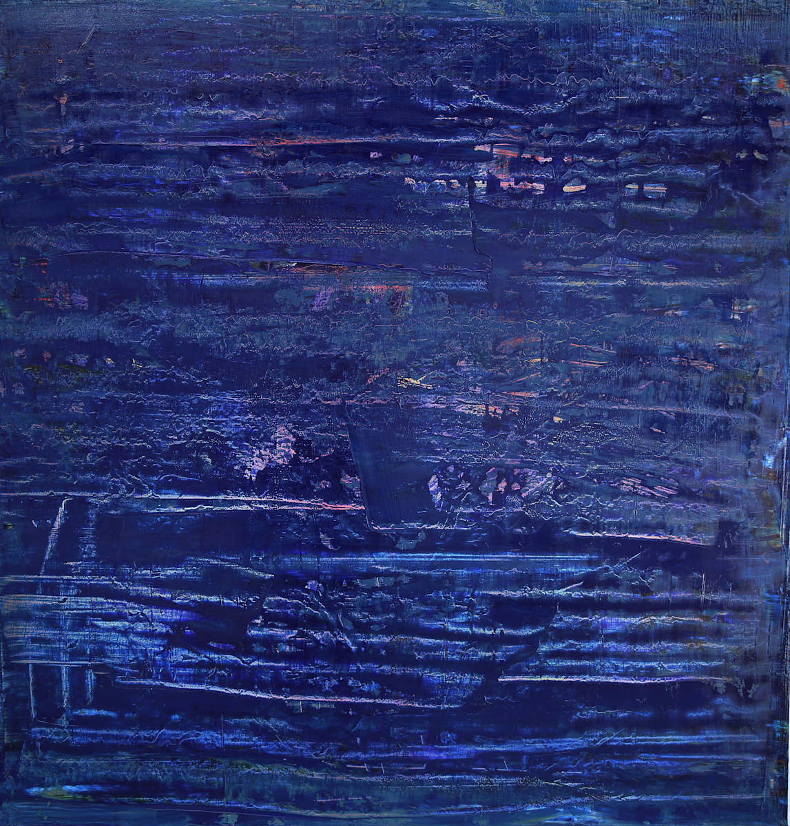 abstract with blue by Harry Moody 