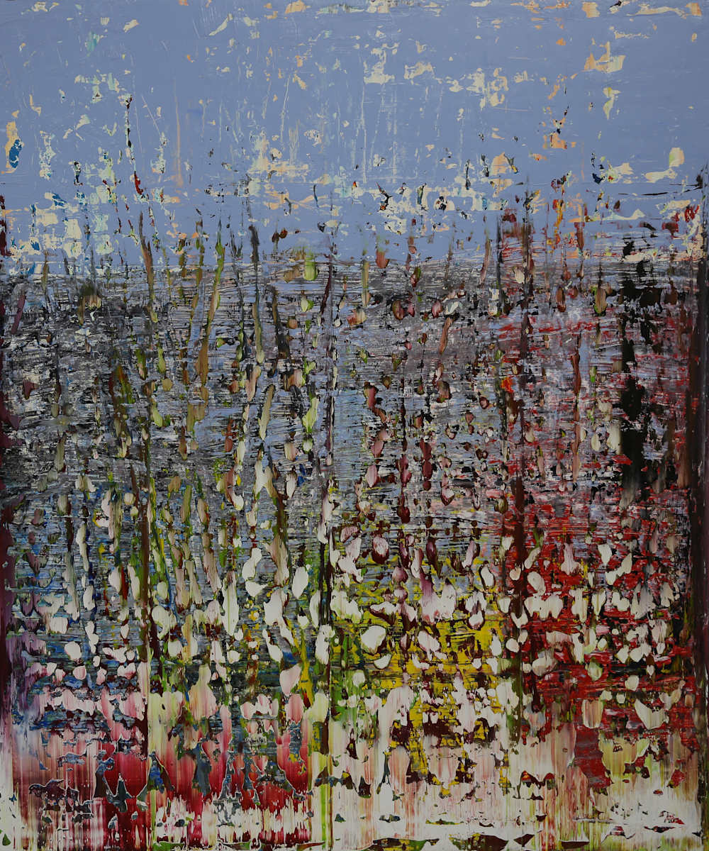 abstract with blue grey by Harry Moody 