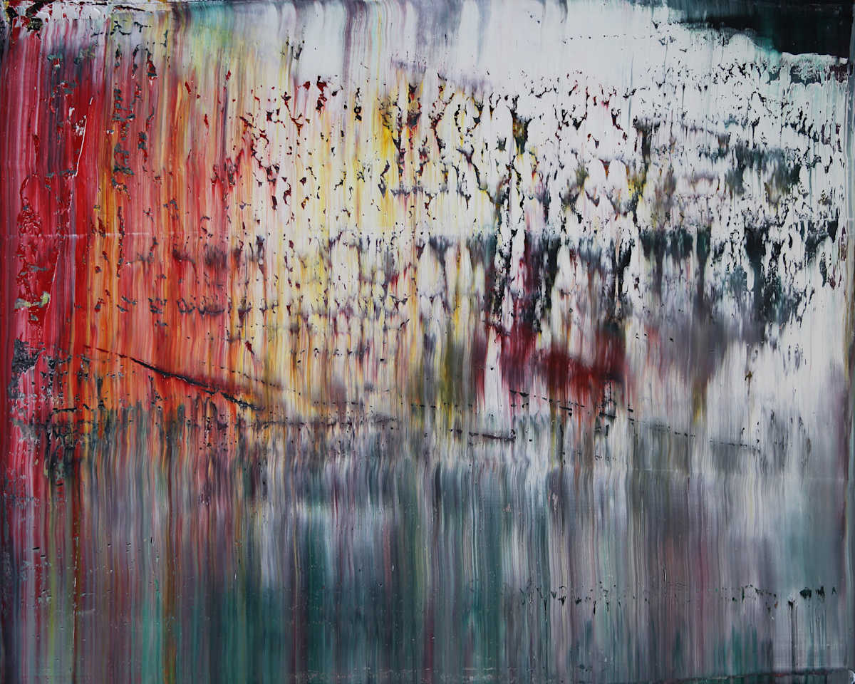 abstract talking heads in the snow by Harry Moody 