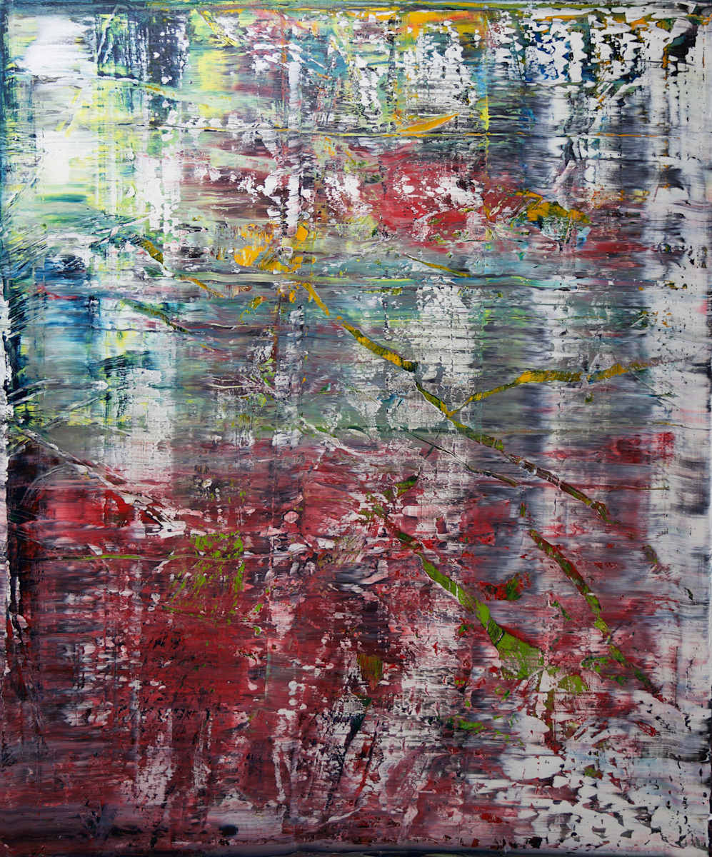 abstract grey red by Harry Moody 