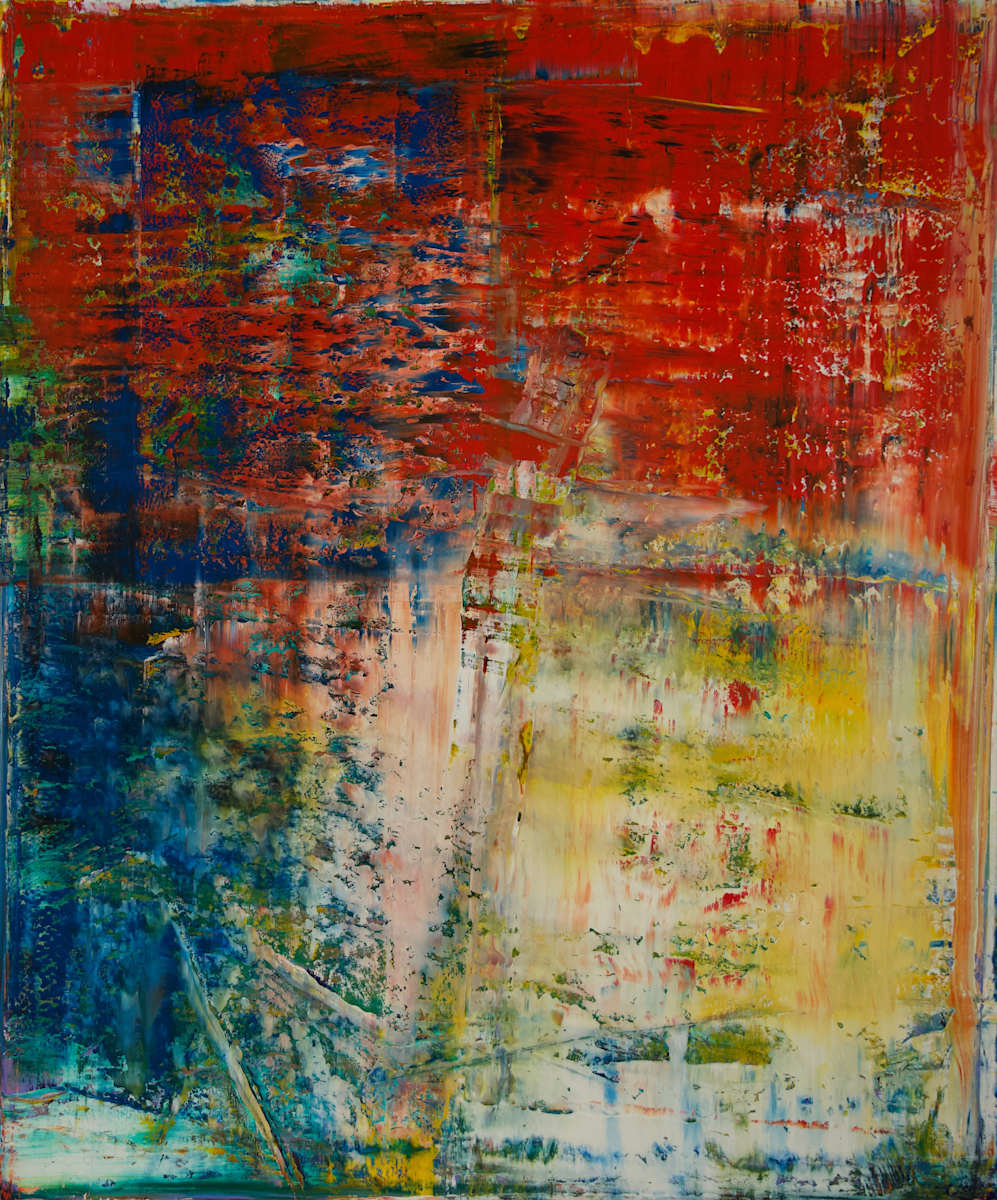 abstract blue red by Harry Moody 