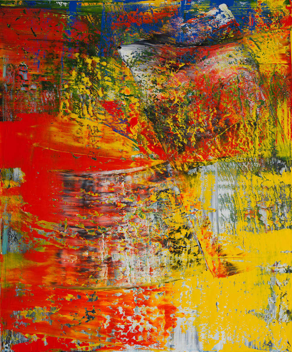abstract red yellow by Harry Moody 