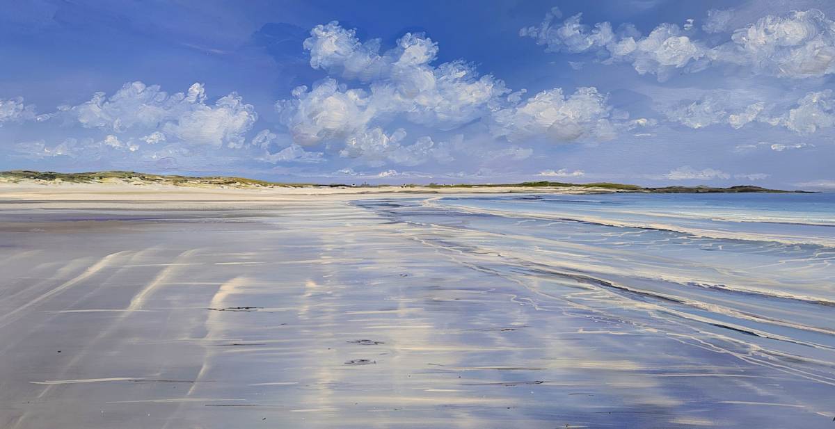 Clouds Reflected, Crossapol Tiree, June by Allison Young 