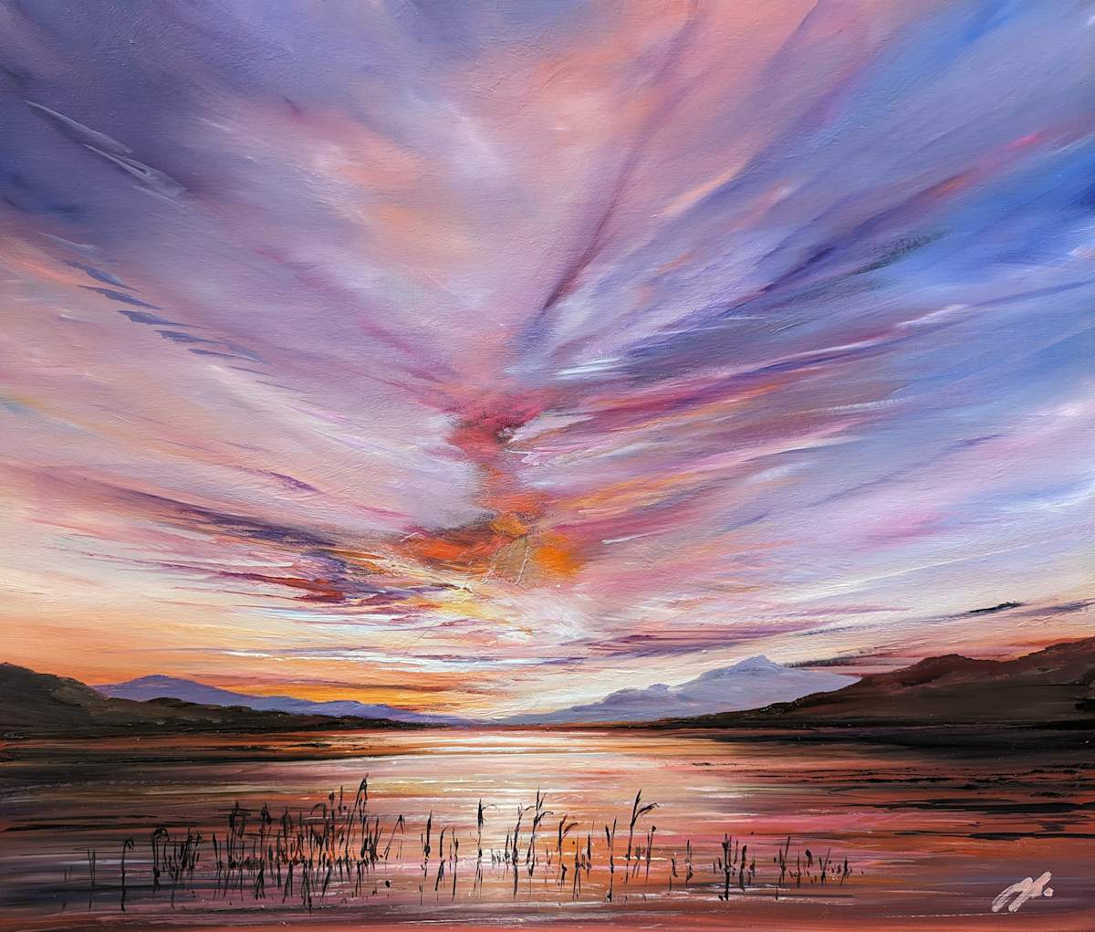 Shoreline Reeds, Loch Tay by Allison Young 