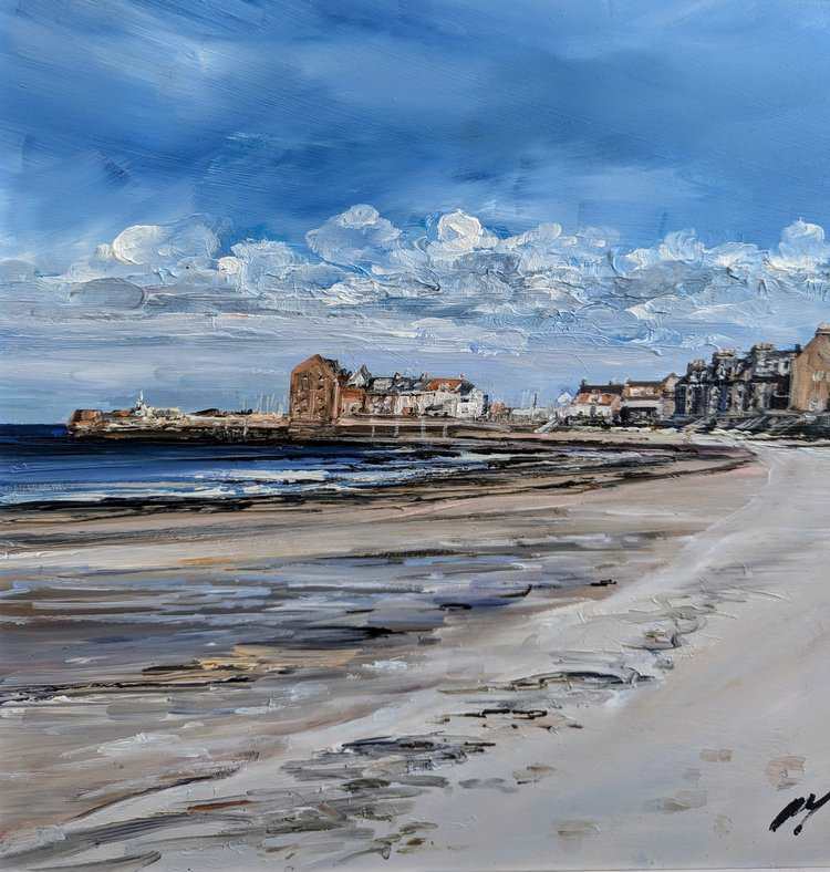 Blue Sky North Berwick Shore by Allison Young 
