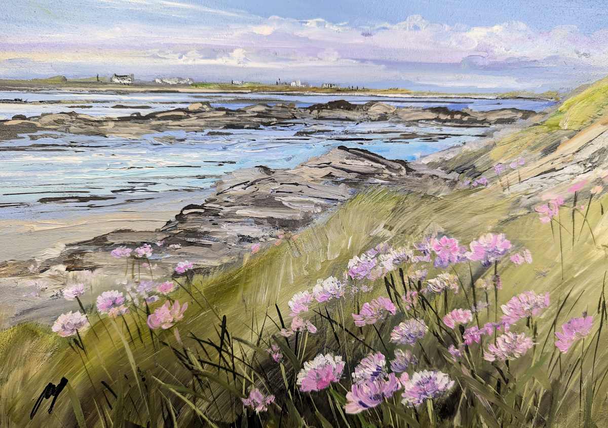 Sea Pinks Cornaigbeg Tiree by Allison Young, Image 6.