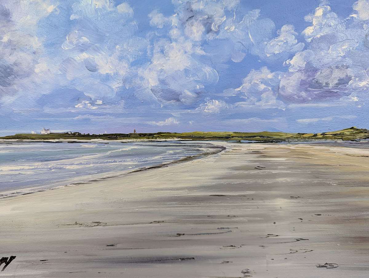 Towards Scarinish from Gott Bay Tiree by Allison Young 