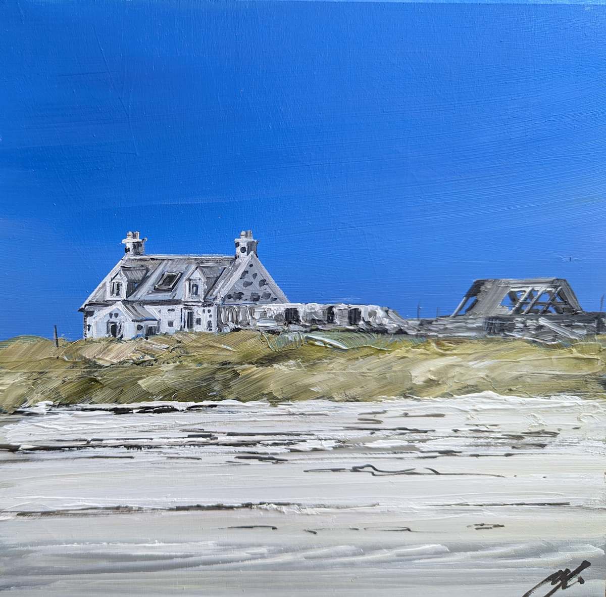 Spotted House Gott Bay Tiree by Allison Young 