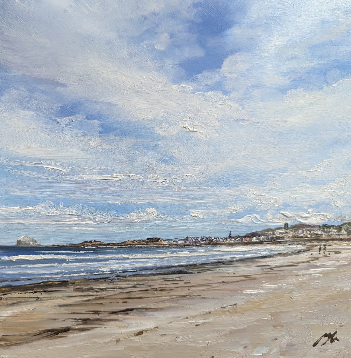 Bass Rock North Berwick Shore June by Allison Young 