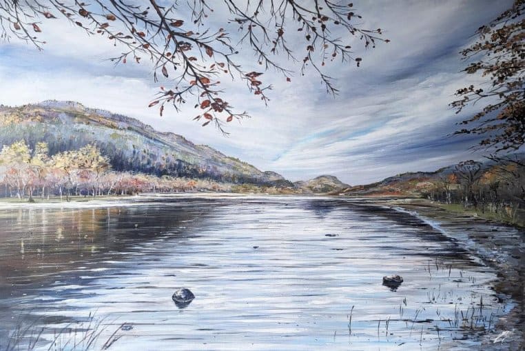 Autumn Trees Loch Lubnaig by Allison Young, Image 1.