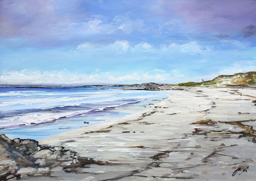 Beach after storm Tiree by Allison Young 