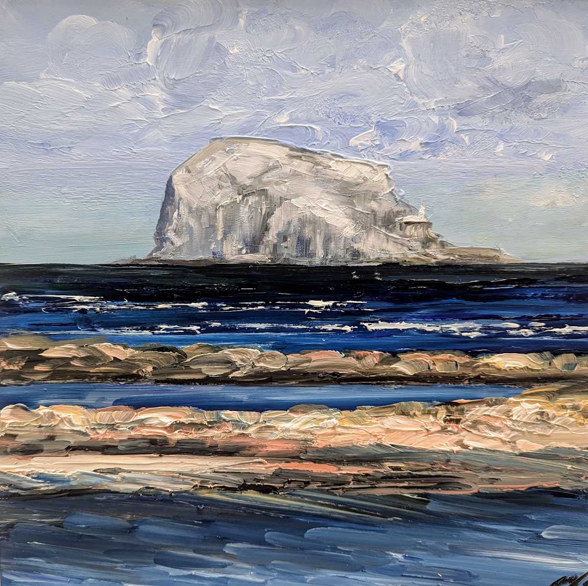 Blue Day Bass Rock  by Allison Young 