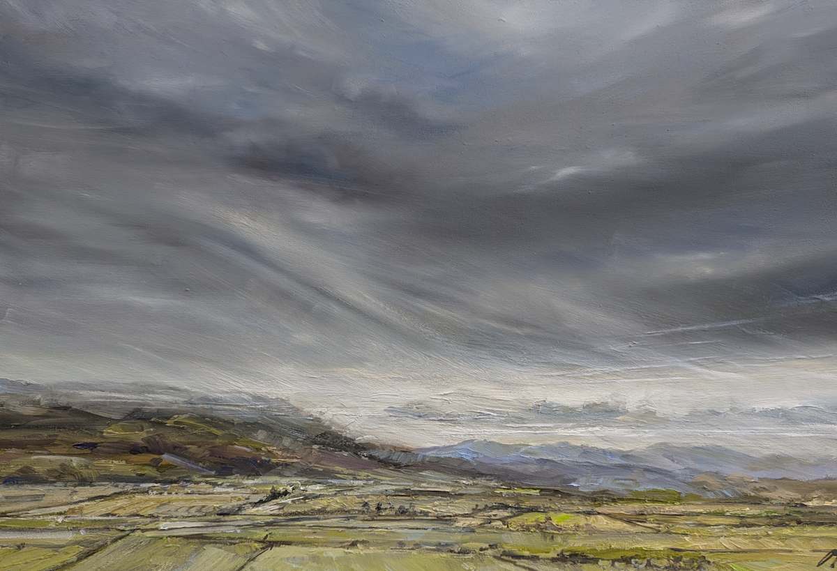 Rain Passing Gargunnock Hills by Allison Young 