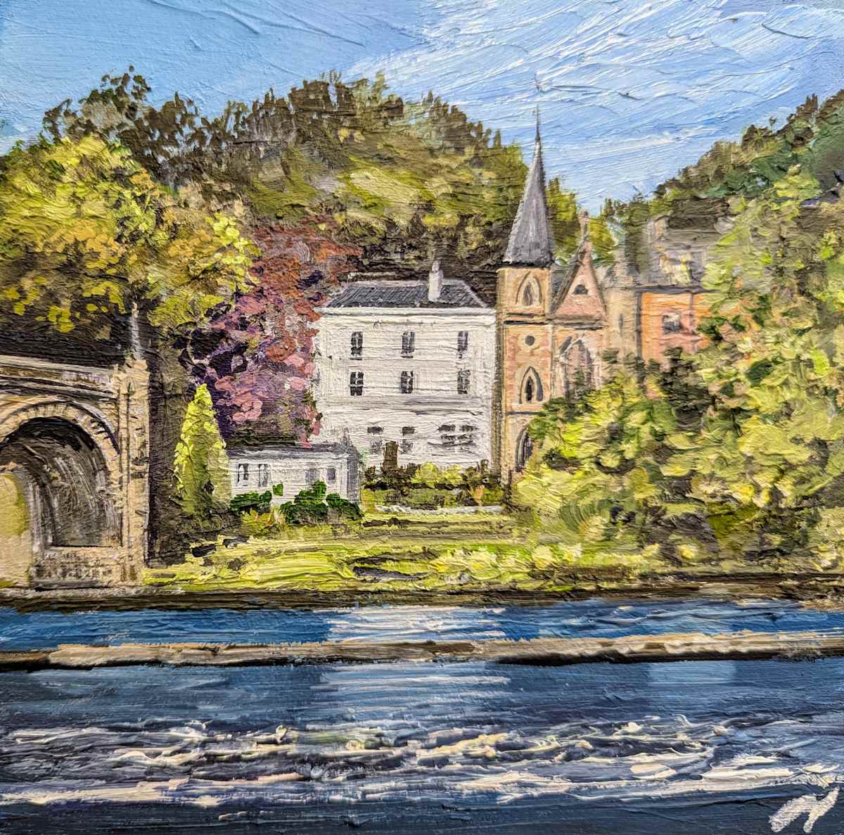 View from the Bridge Dunkeld by Allison Young 