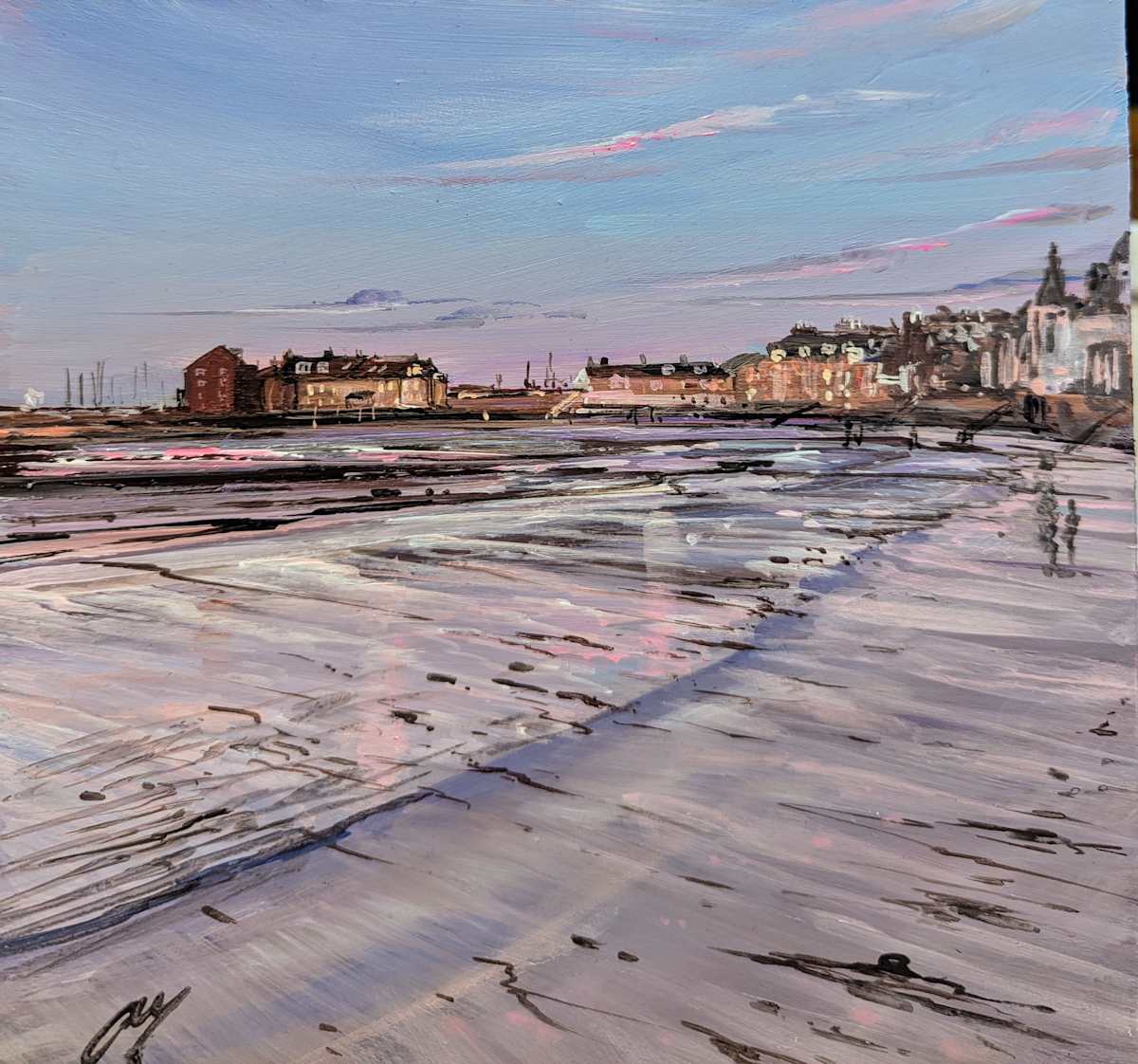 Sunset reflections North Berwick by Allison Young 