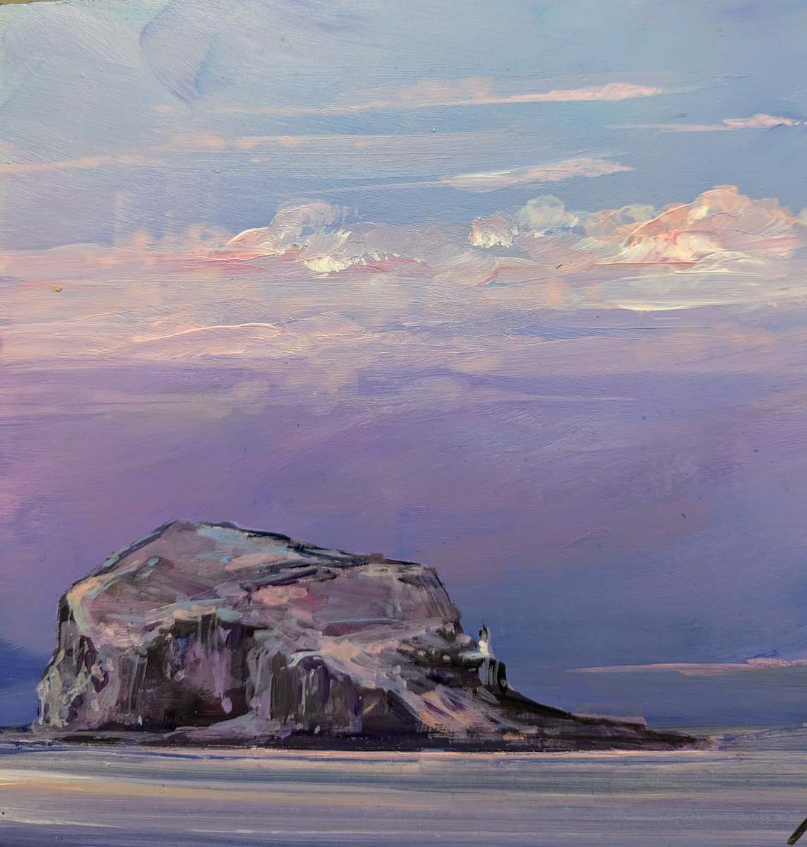 Bass Rock Summer Sunset by Allison Young 