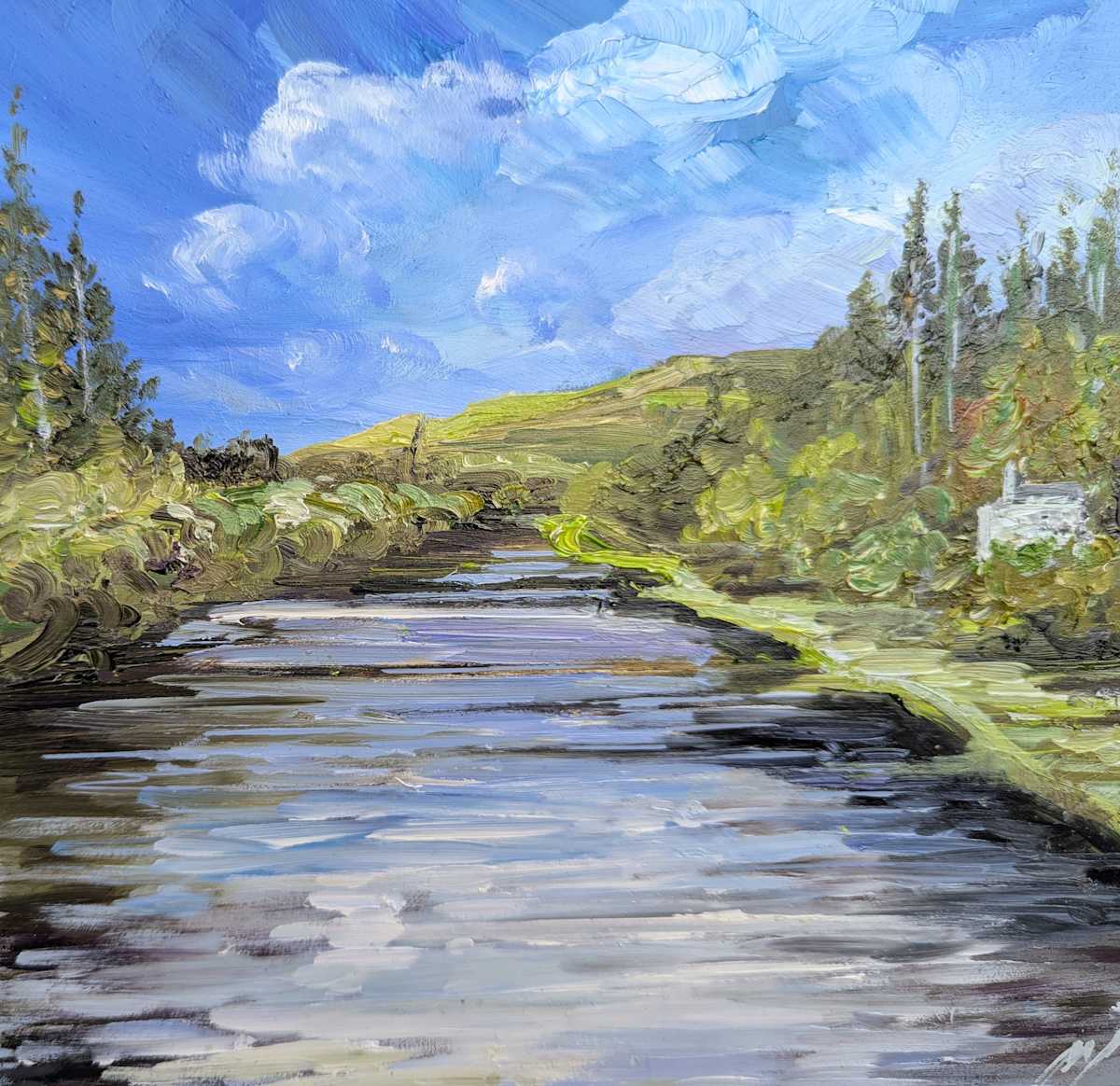 Blue Sky, view from the Bridge, Dunkeld by Allison Young, Image 4.