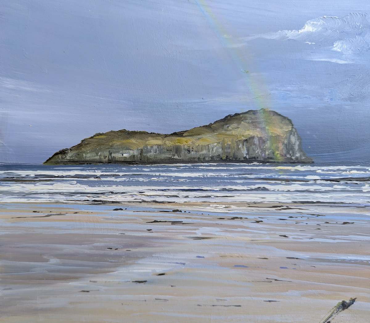 Rainbow Craigleith North Berwick by Allison Young, Image 2.