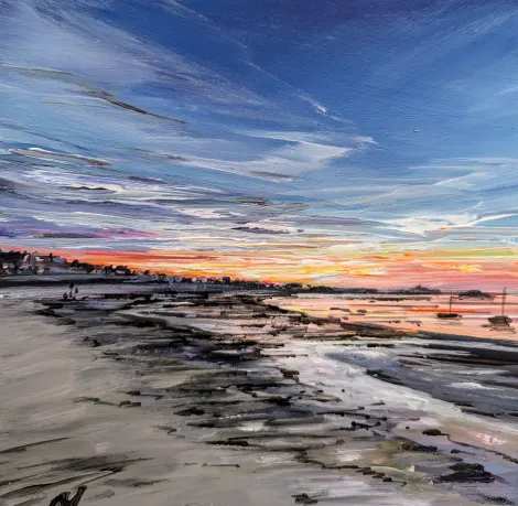 Two Yachts Moored North Berwick by Allison Young 