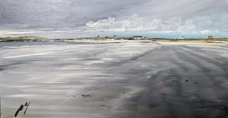 Pale Blue Horizon Gott Bay Tiree by Allison Young 