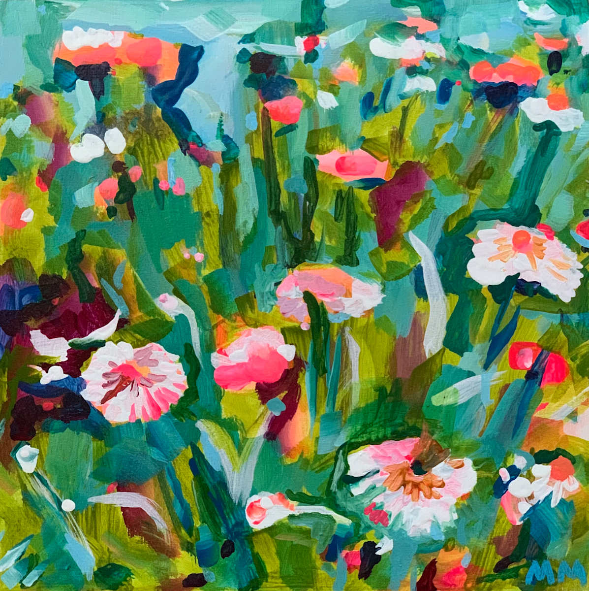 Pink Flowers by Marie Moone, Image 1.