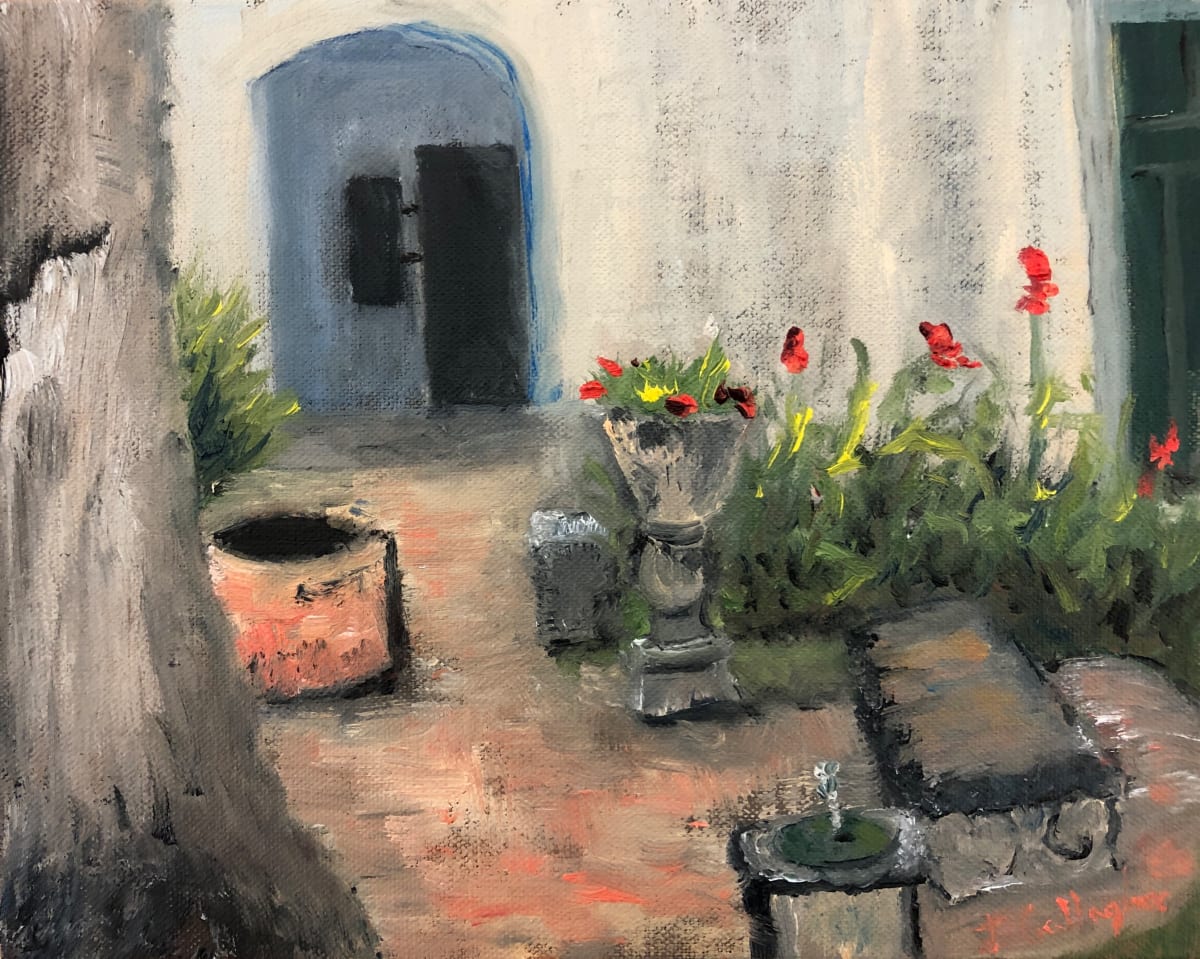 Blue Arch by Janet Gallagher  Image: Done during St. Augustine Art Association annual plein air event. 