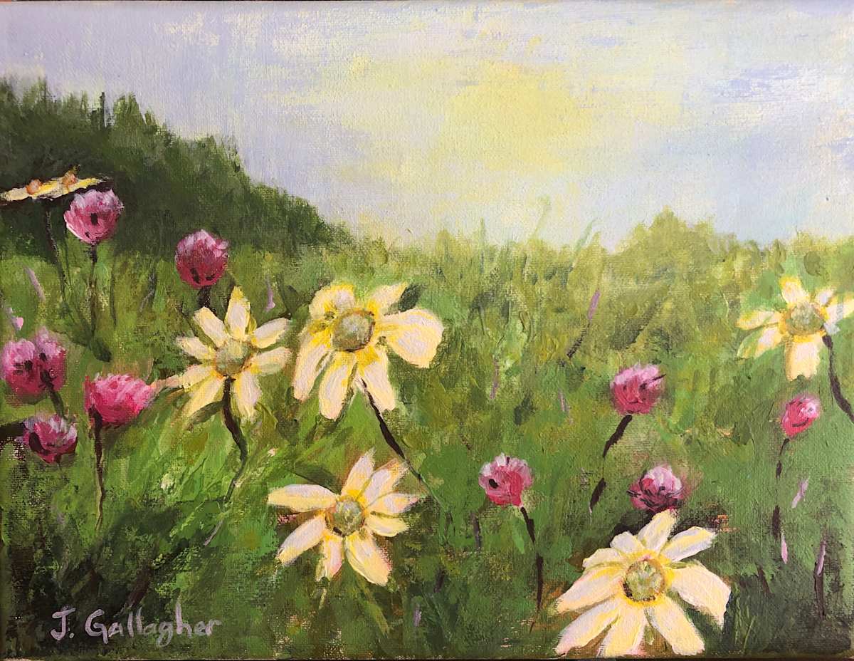 Wildflowers by Janet Gallagher  Image: Acrylic painting