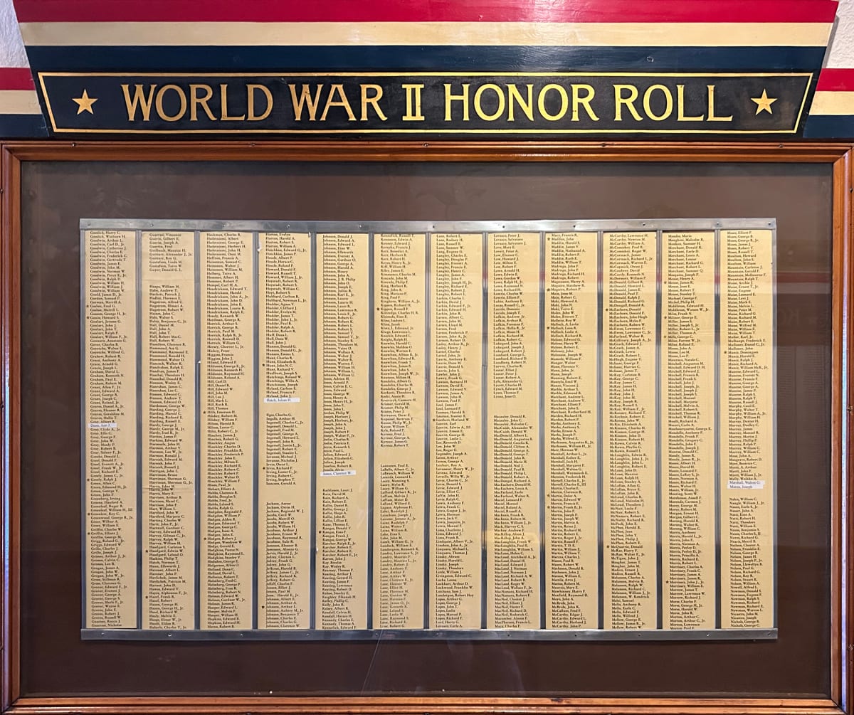 World War II Honor Roll Memorial From The Collection Of City Of ...