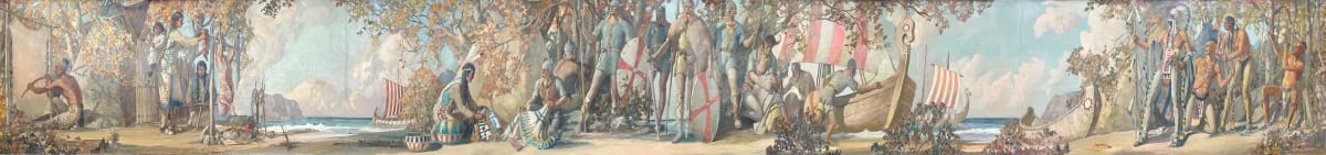 Landing of the Viking Thorwald in Vinland by Frederick Mulhaupt 