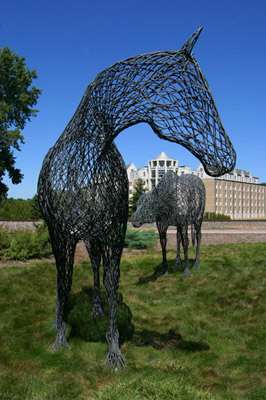 Noble Horse (University of Toledo - Rocket Hall) by Peter Busby 