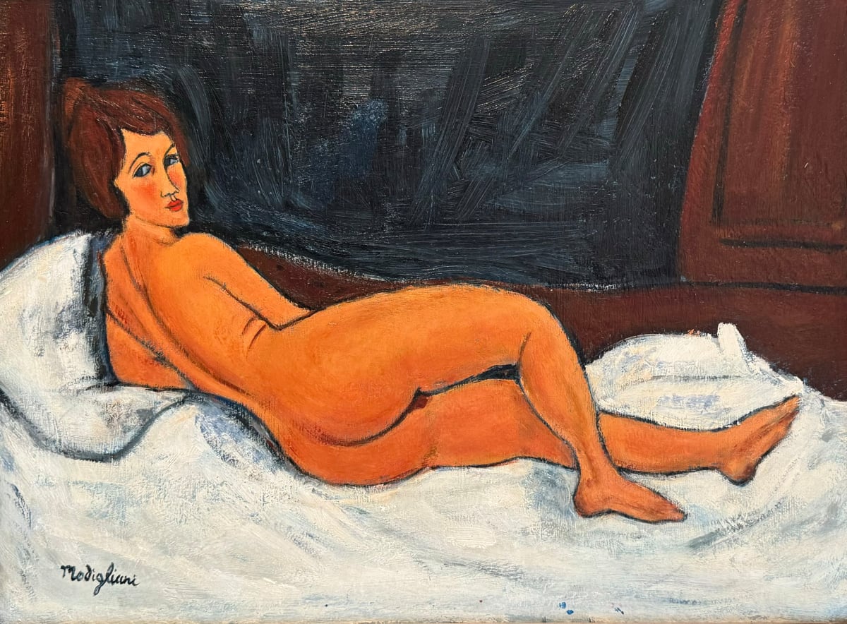 'Reclinging Nude' After Modigliani by David Henty 