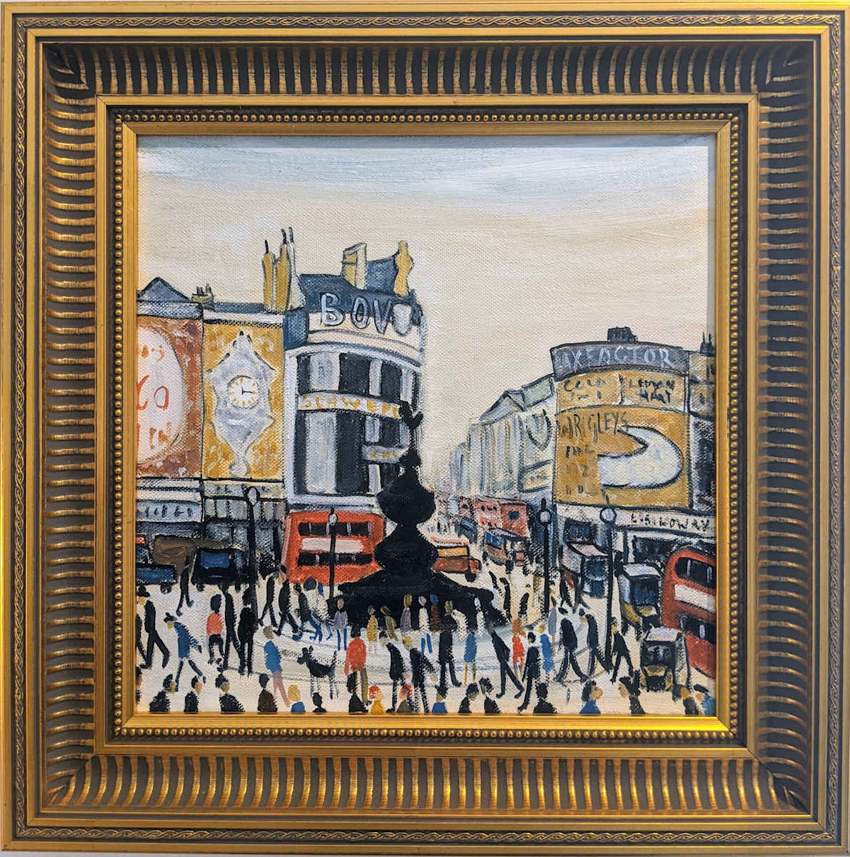 Piccadilly Circus After LS Lowry by David Henty 