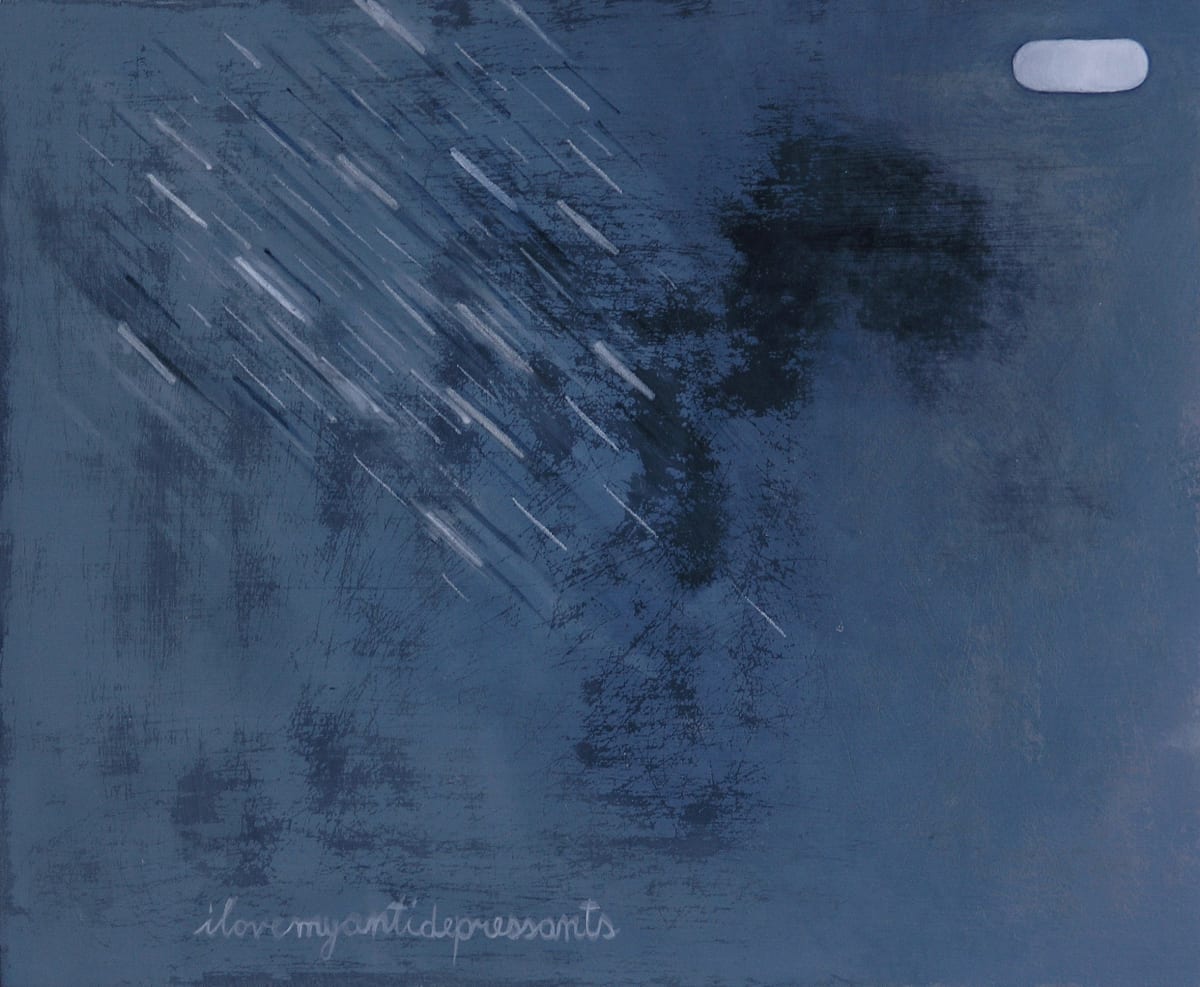 ILOVEMYADs by Indira Martina Morre  Image: ILOVEMYADs. 2005. Oil on panel. 6 x 7 in (16 x 18 cm)