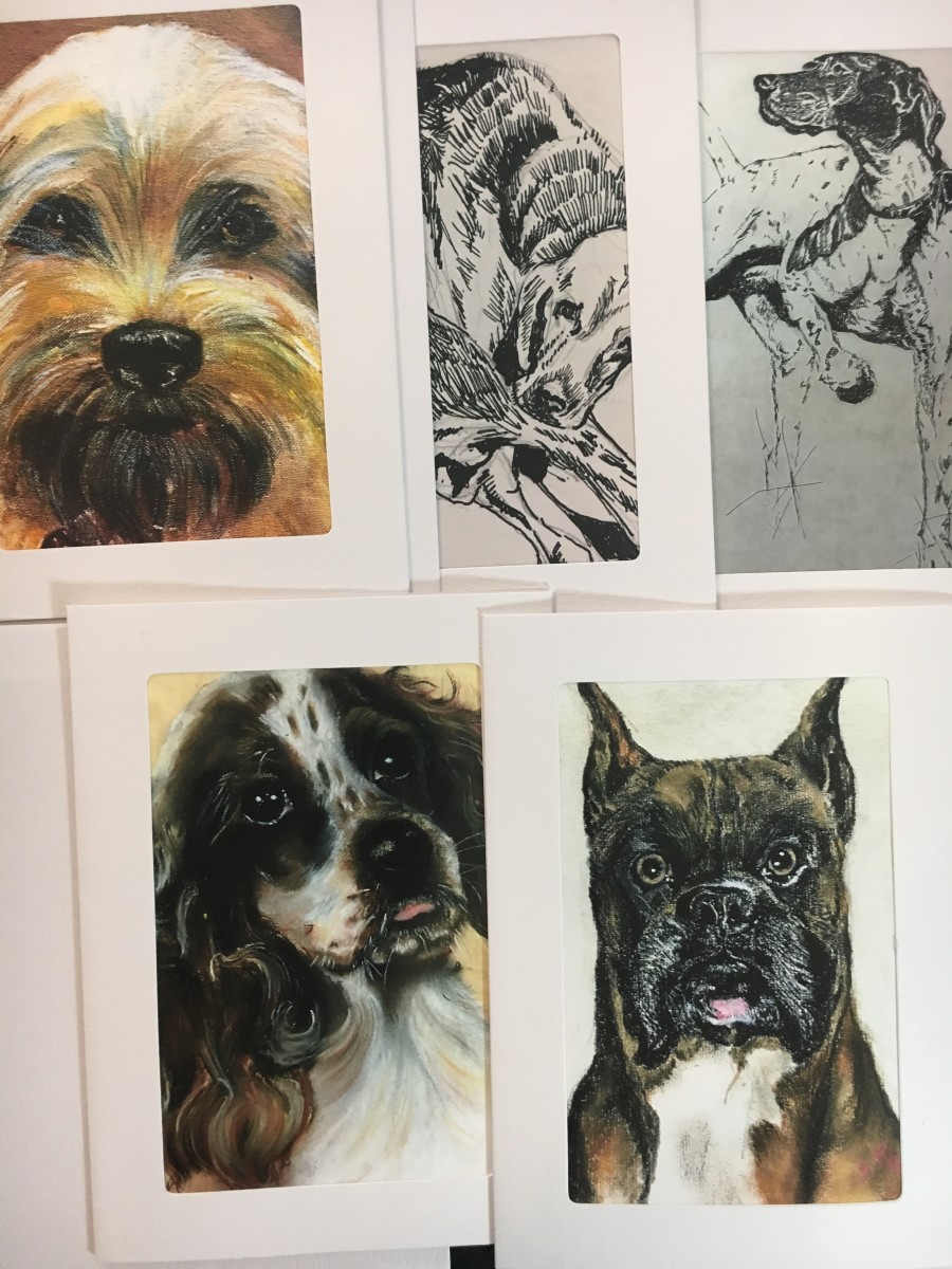 Mimi collection -dog themed 5 pack (color/black and white mix) by Jennifer C.  Pierstorff, Image 1.