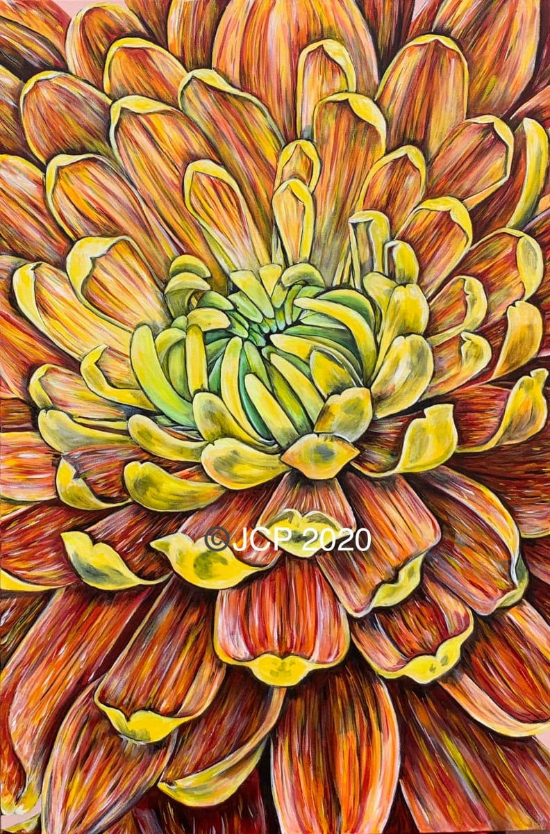 It’s a Fall Sunrise Dahlia by Jennifer C.  Pierstorff 
